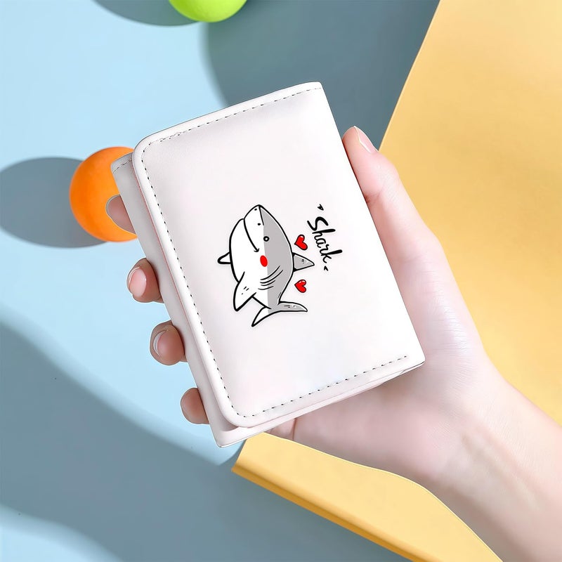BJDAMAI Shark Wallet For Teens Kids Girls Age 6,7,8,9,10,11,12, Small Slim Thin Mini Compact Women Wallet, Animal Lovers Gifts Stuff, Cash Card Coin Pocket Window For Female! - Image 3